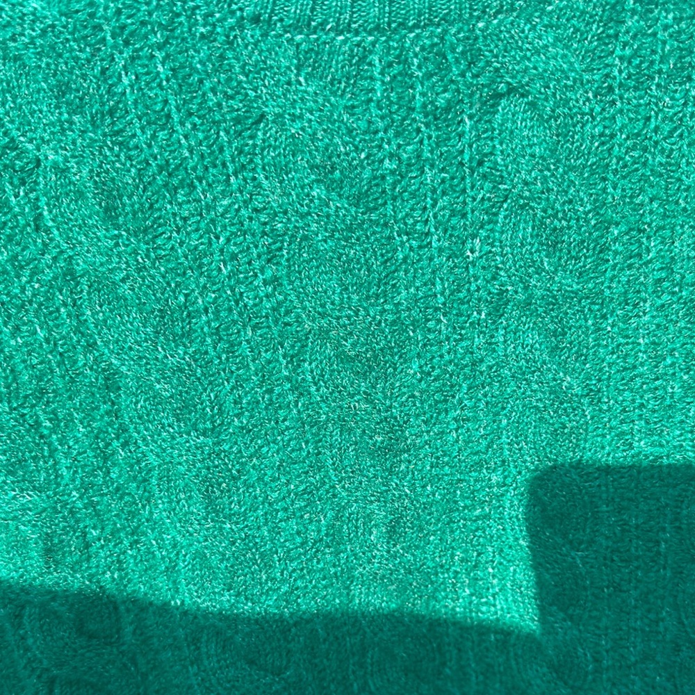 Liz Claiborne Green and Black Turtleneck Sweater - Picture 4 of 5